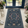 Washable 3x5 Indoor Rugs for Entryway (3' x 5' (Rectangular) / Midnight Blue)