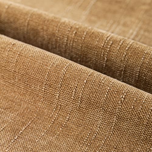 Solid Textured Chenille Throw Pillow Covers 20x20 (20" x 20" (Pack of 2) / Amber Gold)