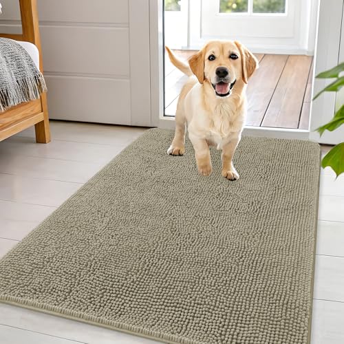 Dog Door Mat for Muddy Paws 44x32 (Warm Taupe / 44" X 32")