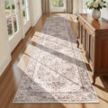 2x10 Runner Rug for Hallways (Vintage Beige Brown / 2' x 10' (Runner))