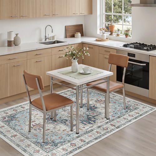 Area Rug 4x6 Washable Rugs Vintage for Living Room (Blue / 4' x 6' (Rectangular))