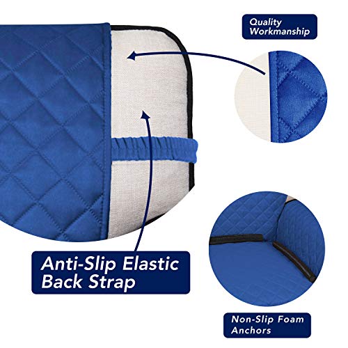 Reversible Quilted Sofa Cover Dog Couch Covers for Sofa (Large / Classic Blue/Ivory)
