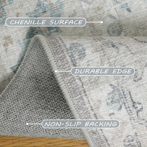 8x10 Area Rugs for Living Room (Warm Grey/Blue / 8' x 10' (Rectangular))