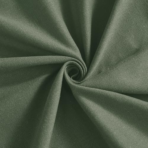 Forest Green Linen Curtains for Kitchen (Forest Green / 55"W x 84"L (Pack of 2))