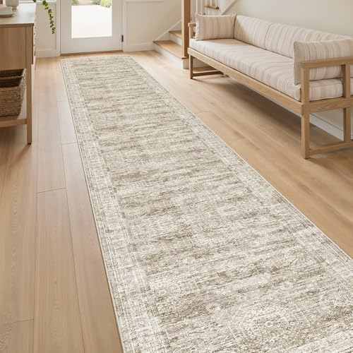 Runner Rug 2x12 Washable Non (Brown / 2' x 12' (Runner))
