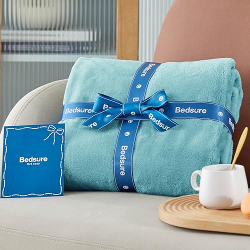 GentleSoft Fleece Throw Blanket for Couch River Blue (River Blue / Throw (50" X 60"))