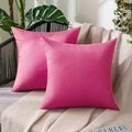 Decorative Outdoor Pillow Covers Waterproof 18x18 Hot Pink (18" x 18" (Pack of 2) / Hot Pink)