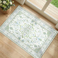 Washable Area Rug (Green/White/Blue / 2' x 3' (Rectangular))