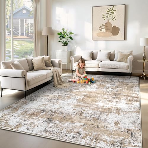 6x9 Area Rugs for Living Room (Beige / 6' x 9' (Rectangular))