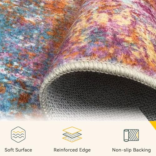 Washable Square 8'x8' Area Rug for Living Room Starlight (Starlight / 8' x 8' (Square))