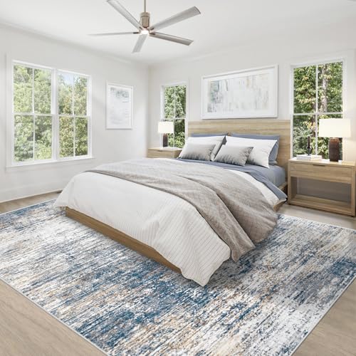 8x10 Area Rugs for Living Room (Blue White / 8' x 10' (Rectangular))