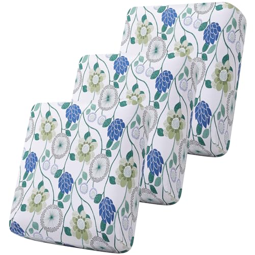 Printed Couch Cushion Covers (Light Green / Seat 3 Pack)