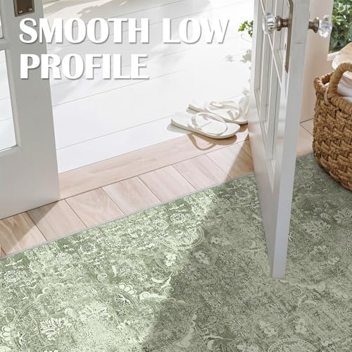 3x8 Washable Runner Rug (Muted Sage Green / 3x8)