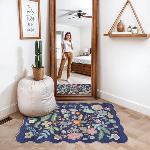 Washable 2x3 Area Rug for Entryway (2' x 3' (Rectangular) / Purple)