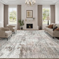 Abstract Rug 8x10 Large Living Room Area Rugs Washable Pink (Pink/Grey / 8' x 10' (Rectangular))