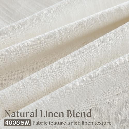 Natural Pinch Pleated Linen 90 Inch Curtains 100 Inch Width (Natural / 100"W x 90"L (Pack of 1))