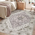 4x6 Washable Non Slip Boho Area Rug for Bedroom (Earth Tone/Multi / 4' x 6' (Rectangular))