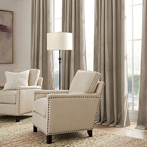 Velvet Curtains 120 inches Long (Camel Beige / 52"W x 120"L (Pack of 2))