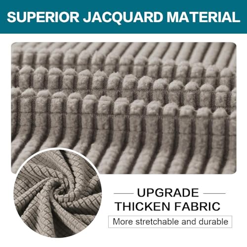 4 Piece Couch Covers for 3 Cushion Couch Sofa Pet Friendly Stretch Couch Cover for Dogs Washable Sofa Covers with Individual Couch Cushion Covers (Sofa (3 Cushion) / Taupe)