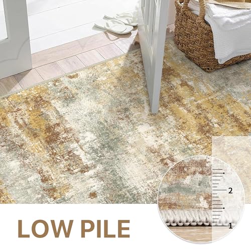 5x7 Area Rug for Bedroom (Orange Green / 5' x 7' (Rectangular))