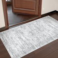 2x4 Rug Runners for Hallways Non Slip (Grey/Ivory / 2' x 4' (Runner))