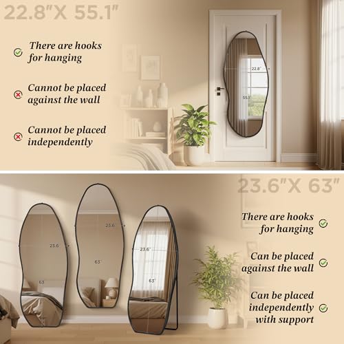Mirror Full Length (Black / 63"L x 24"W)