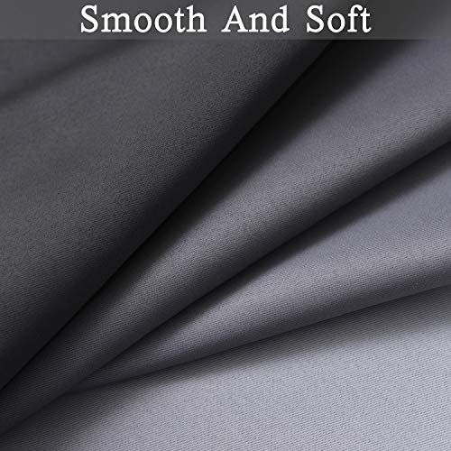 Ombre Gradient Black White to Gray Curtains for Bedroom (52"W x 84"L (Pack of 2) / Black and White)