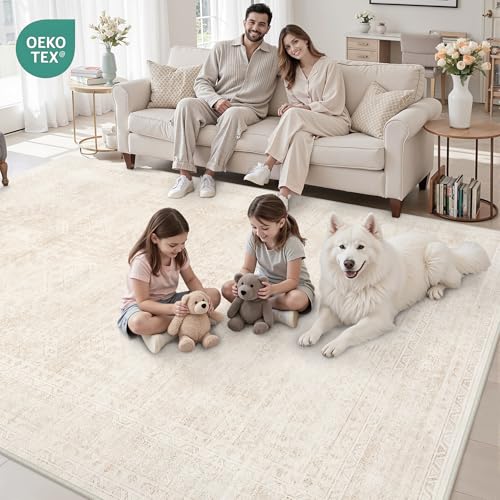 6x9 Area Rugs Living Room (Beige / 6' x 9' (Rectangular))