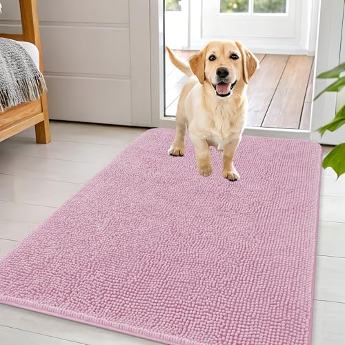 Dog Door Mat for Muddy Paws 44x32 (Dusty Rose / 44" X 32")