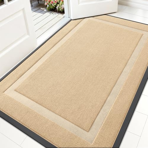 Front Door Mat Outside 59x34 (Beige / 59" x 34")