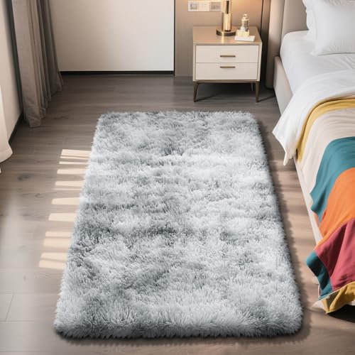 3x5 Area Rug for Bedroom (Mottling Grey / 3' x 5' (Rectangular))