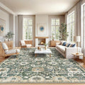 Amada Large 10x14 Washable Area Rug for Living Room (10' x 14' (Rectangular) / Green/Brown)