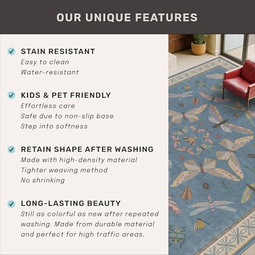 Dusty Blue Bathroom Rug 2x4 (2' x 4' (Rectangular) / Blue)