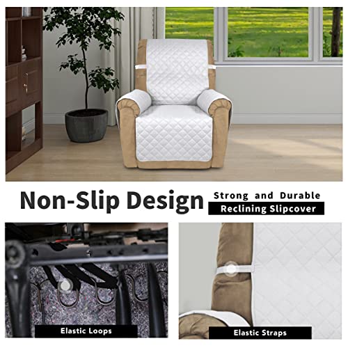 Reversible Couch Cover (White/White / Medium Recliner)