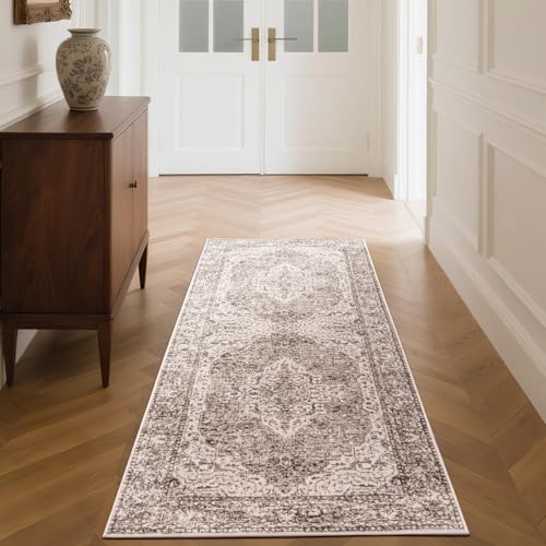 2x6 Runner Rug for Hallways (Vintage Beige Brown / 2' x 6' (Runner))