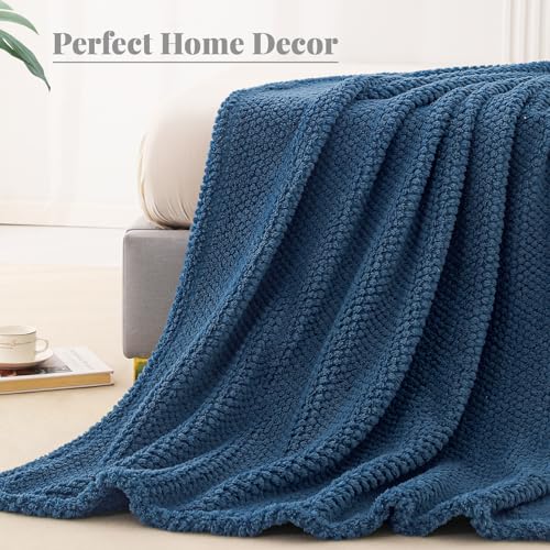 Soft Fleece Twin Size Bed Blanket (Navy Blue / Twin(60x80 In))