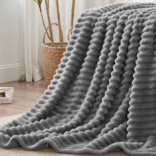 Ribbe Blankets Queen Size for Bed (Grey / Queen(90"x90"))