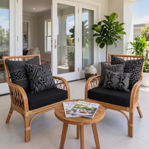 4 Pcs Stretch Cushion Covers (Black / Seat Cover)