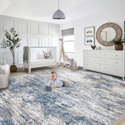 9x12 Area Rug for Living Room (Blue White / 9' x 12' (Rectangular))