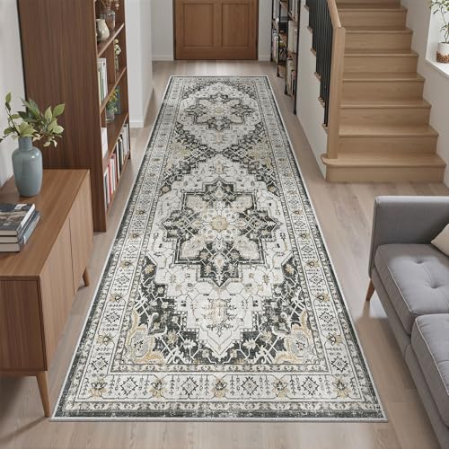 Kitchen Runner 2'6''x8' Soft Rug Runners for Hallways (Black / 2'6" x 8' (Runner))