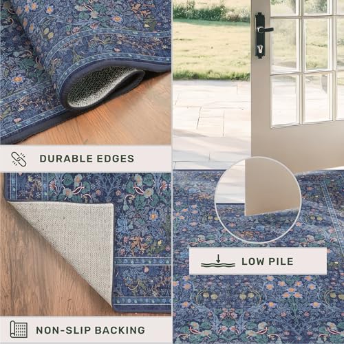 Dark Blue Living Room Rug 8x10 (Dark Blue / 8' x 10' (Rectangular))