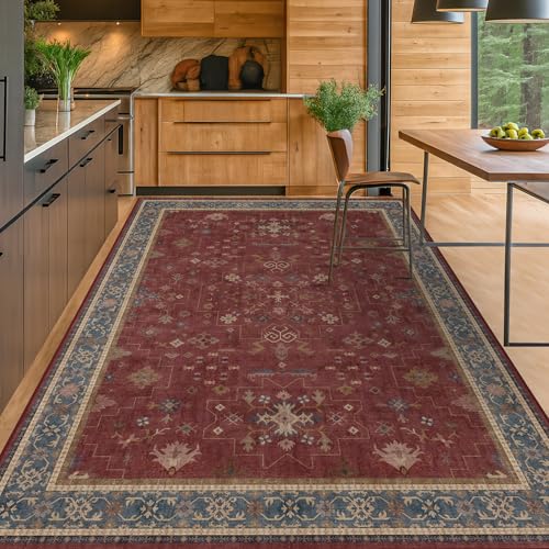 6x8 Dining Room Rugs for Under Table (6' x 8' (Rectangular) / Burgundy)