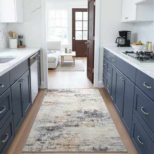 3x5 Washable Non Slip Area Rugs for Bedroom Living Room (Grey / Brown / 3' x 5' (Rectangular))