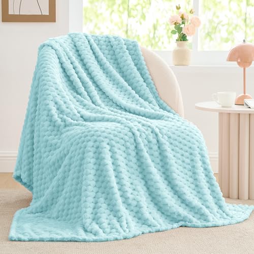 Cloud Blue Throw Blanket for Couch (Cloud Blue / Throw(50"x60"))