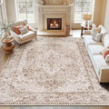 8x10 Area Rugs for Living Room Bedroom Vintage Beige Brown (Vintage Beige Brown / 8' x 10' (Rectangular))