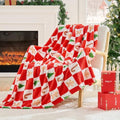 Checkered Christmas Throw Blanket for Decor & Gift (Christmas Checkered / Throw(50"x60"))