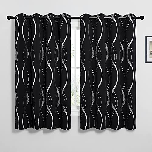Black Out Curtains for Living Room (1 - Black / 52"W x 63"L (Pack of 2))