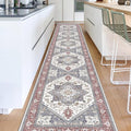 Soft Area Rugs 2x12 (2' x 12' (Runner) / Red & Grey)