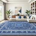 8x10 Area Rugs for Living Room (Oriental Dark Blue / 8' X 10' (Rectangular))