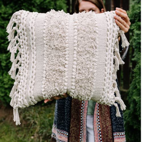 Decorative Boho (Ivory - Square 18x18)
